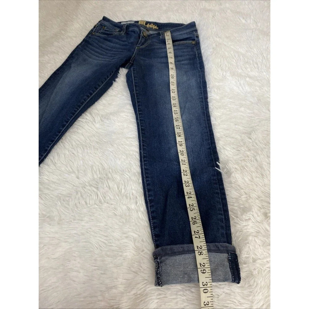 KUT From The Kloth Blue Jeans Size 0 Catherine Slim Boyfriend Low Rise Dark Wash